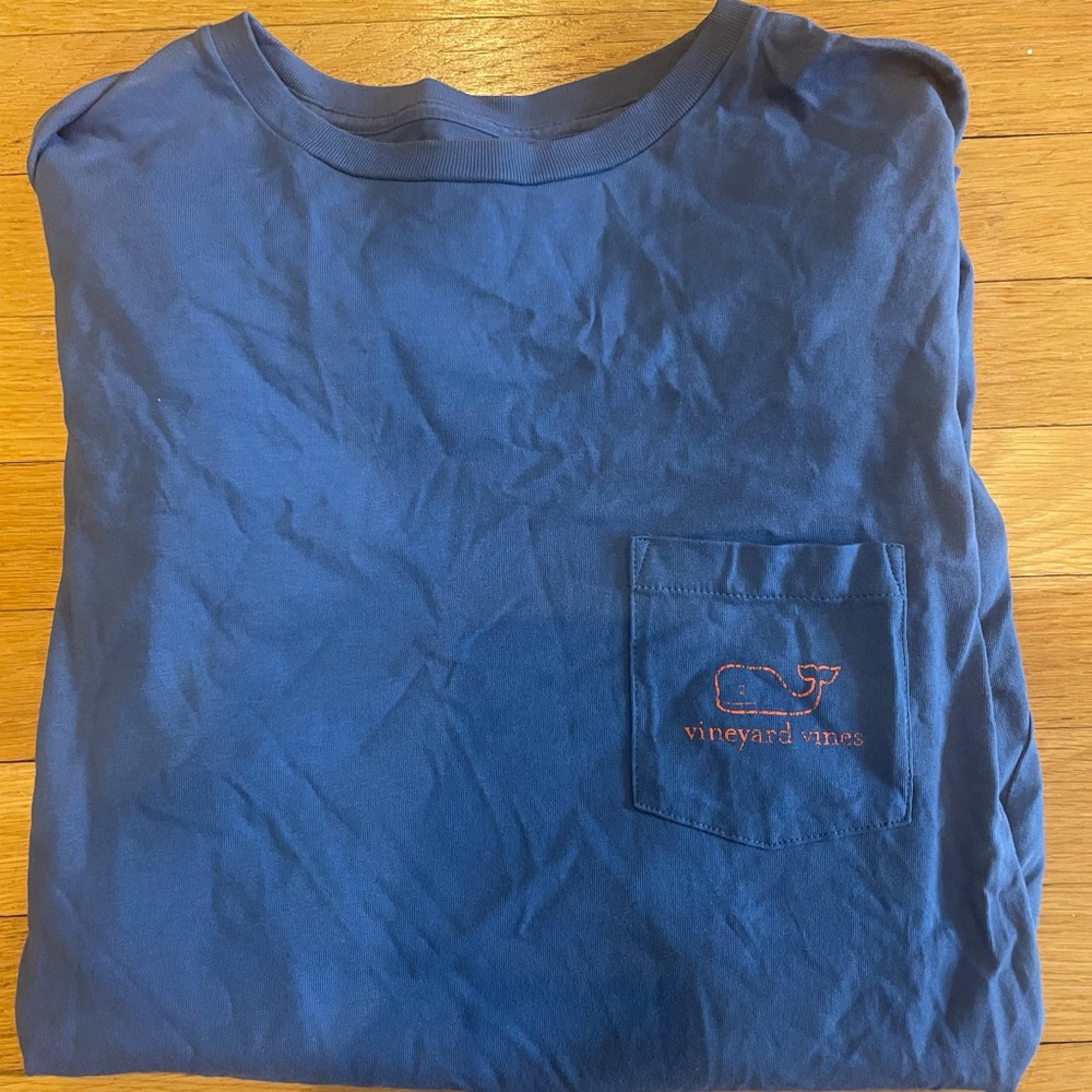 Vineyard Vines Blue T-Shirt with Red Logo